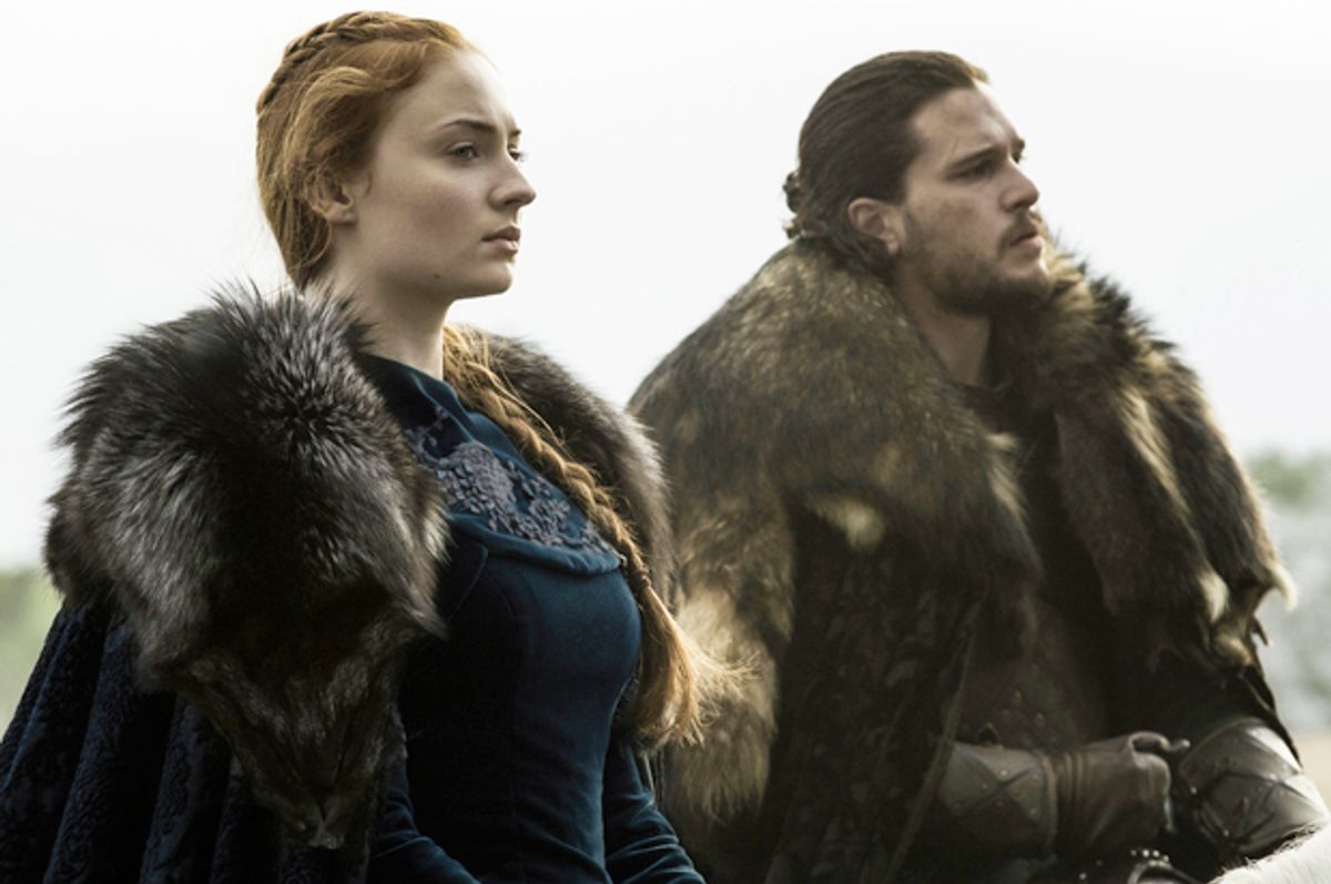 Sophie Turner and Kit Harington in "Game of Thrones"   (HBO)