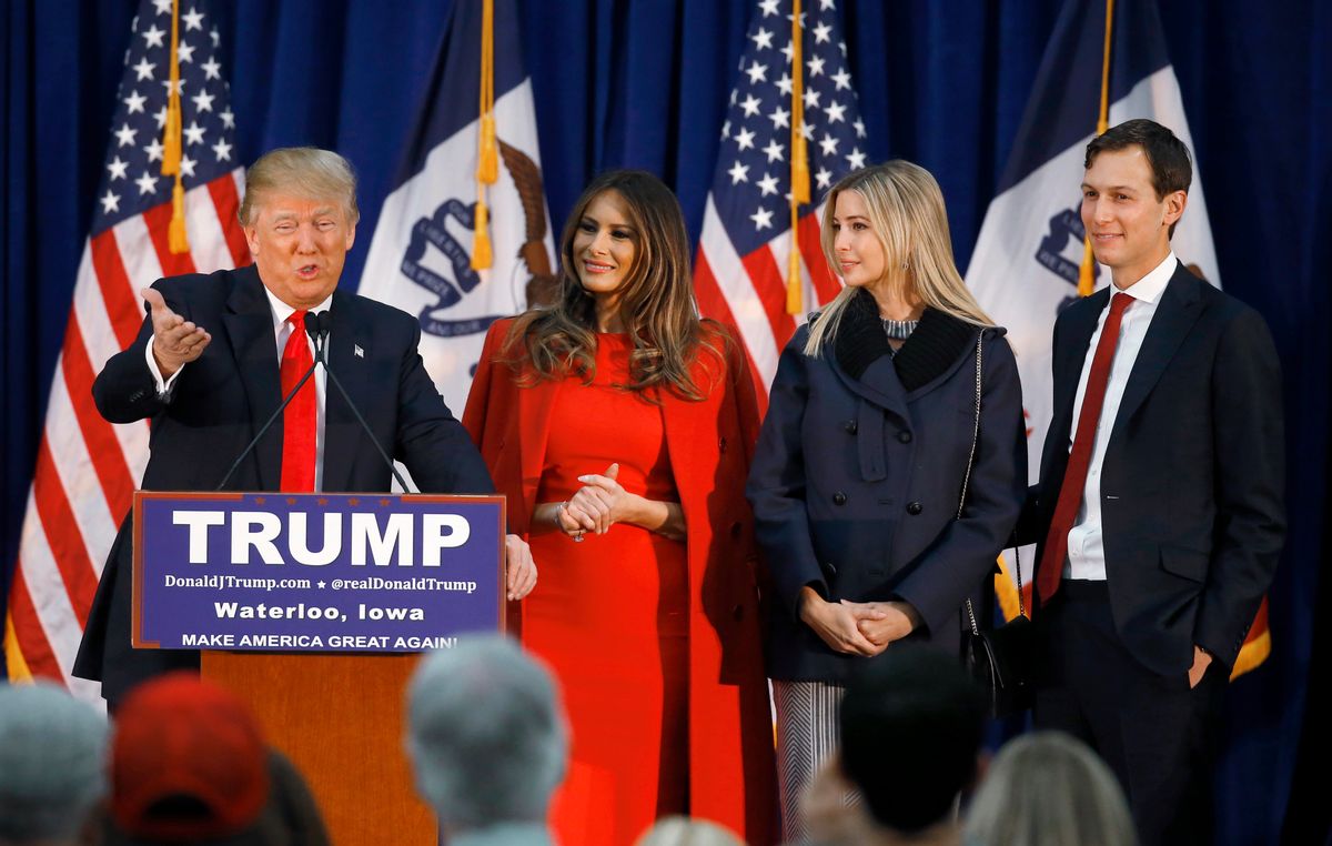 Donald Trump at a February campaign event (AP)