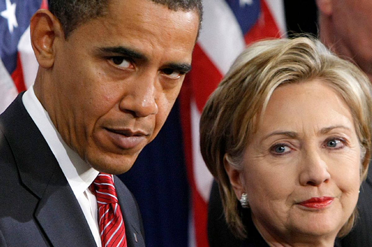 Barack Obama, Hillary Clinton   (AP/Pablo Martinez Monsivais)