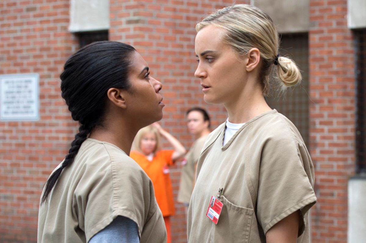 Jessica Pimentel and Taylor Schilling in "Orange Is The New Black"   (Netflix)