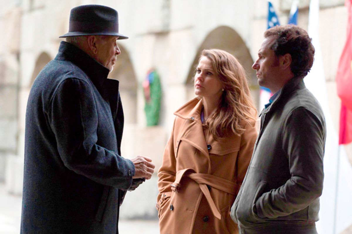 Frank Langella, Keri Russell and Matthew Rhys in "The Americans"   (FX/Ali Goldstein)