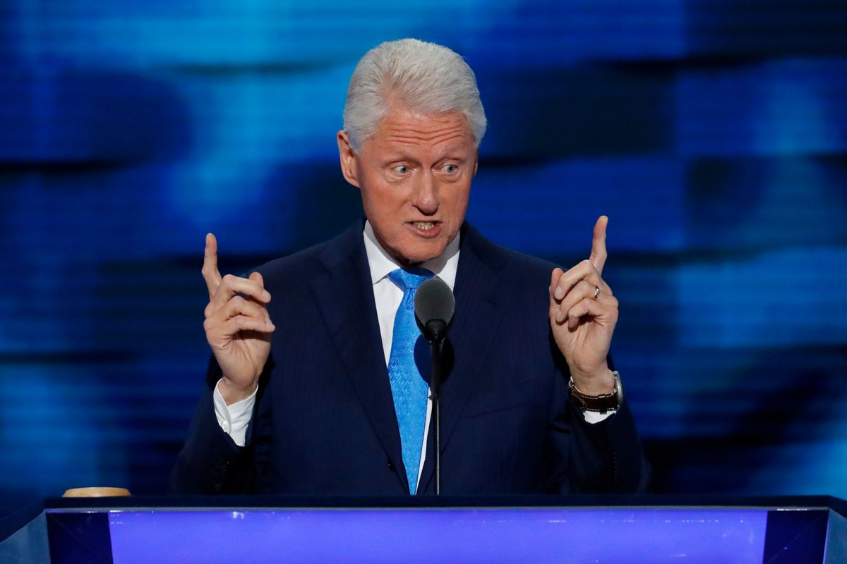Former President Bill Clinton speaks during the second day of the Democratic National Convention in Philadelphia , Tuesday, July 26, 2016. (AP Photo/J. Scott Applewhite) (AP)