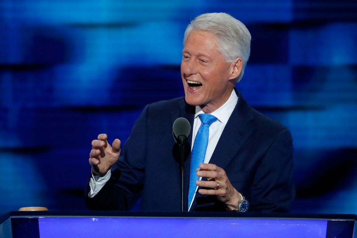 Former President Bill Clinton speaks during the second day of the Democratic National Convention in Philadelphia , Tuesday, July 26, 2016. (AP Photo/J. Scott Applewhite) (AP)