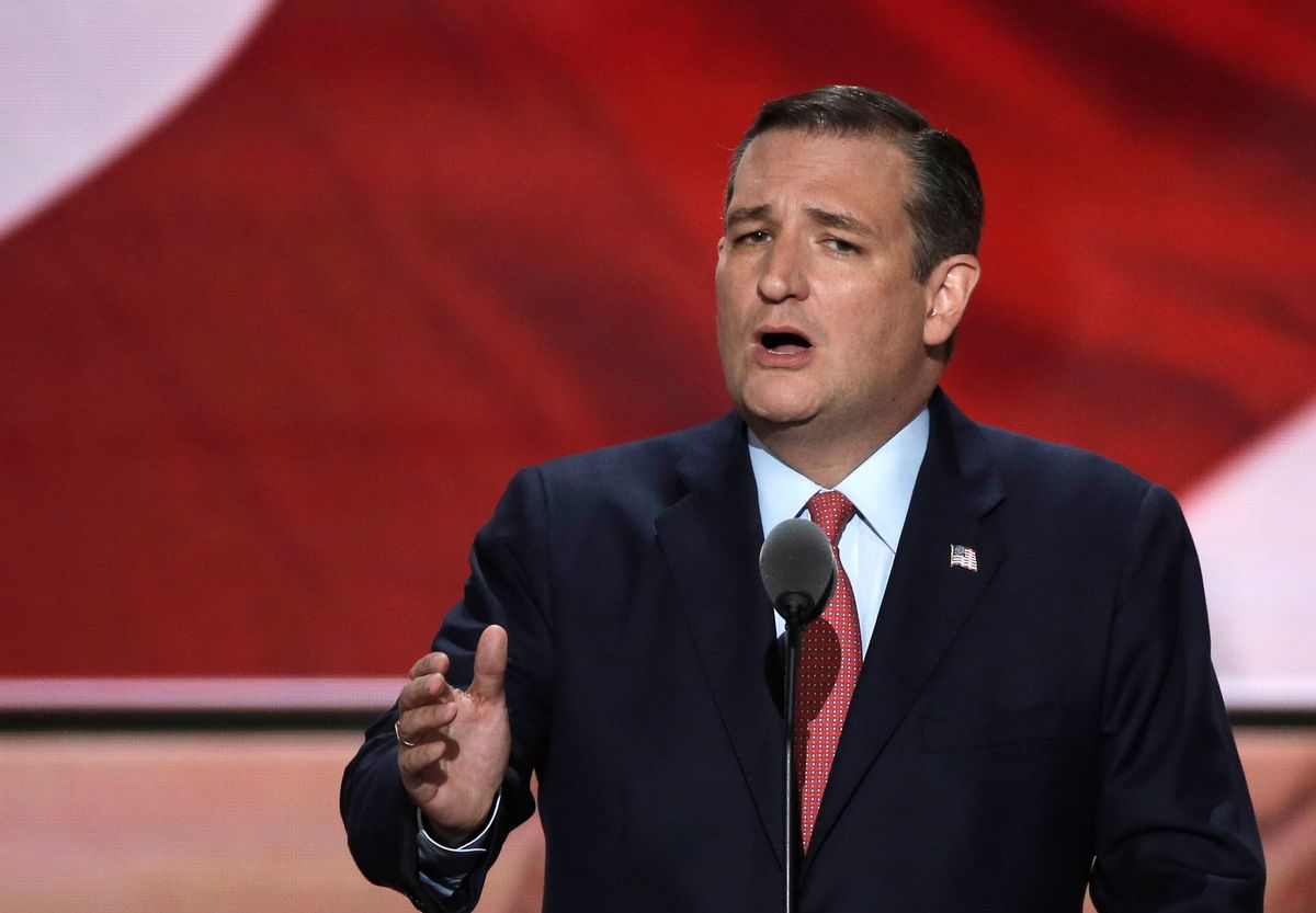  Ted Cruz speaks during the third night of the Republican National Convention (Reuters)