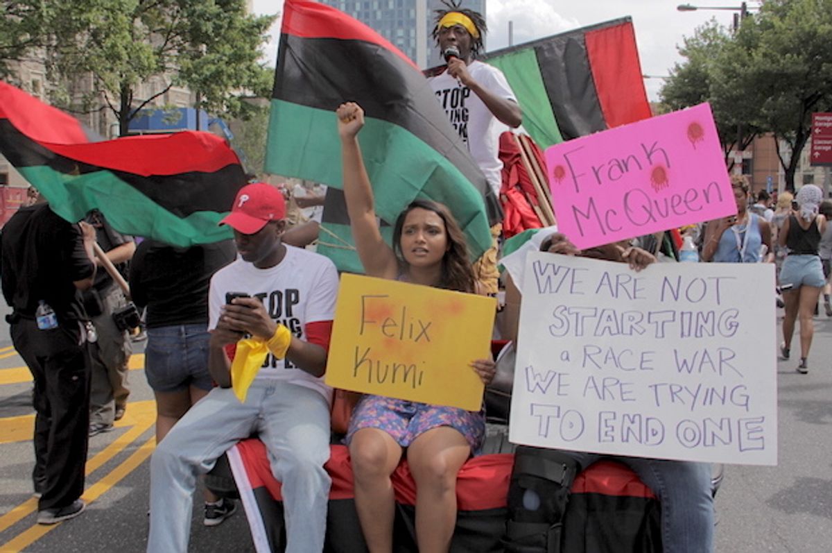 Black Lives Matter activists march through Philadelphia in a demonstration against the DNC, racism and capitalism  (Salon/Ben Norton)
