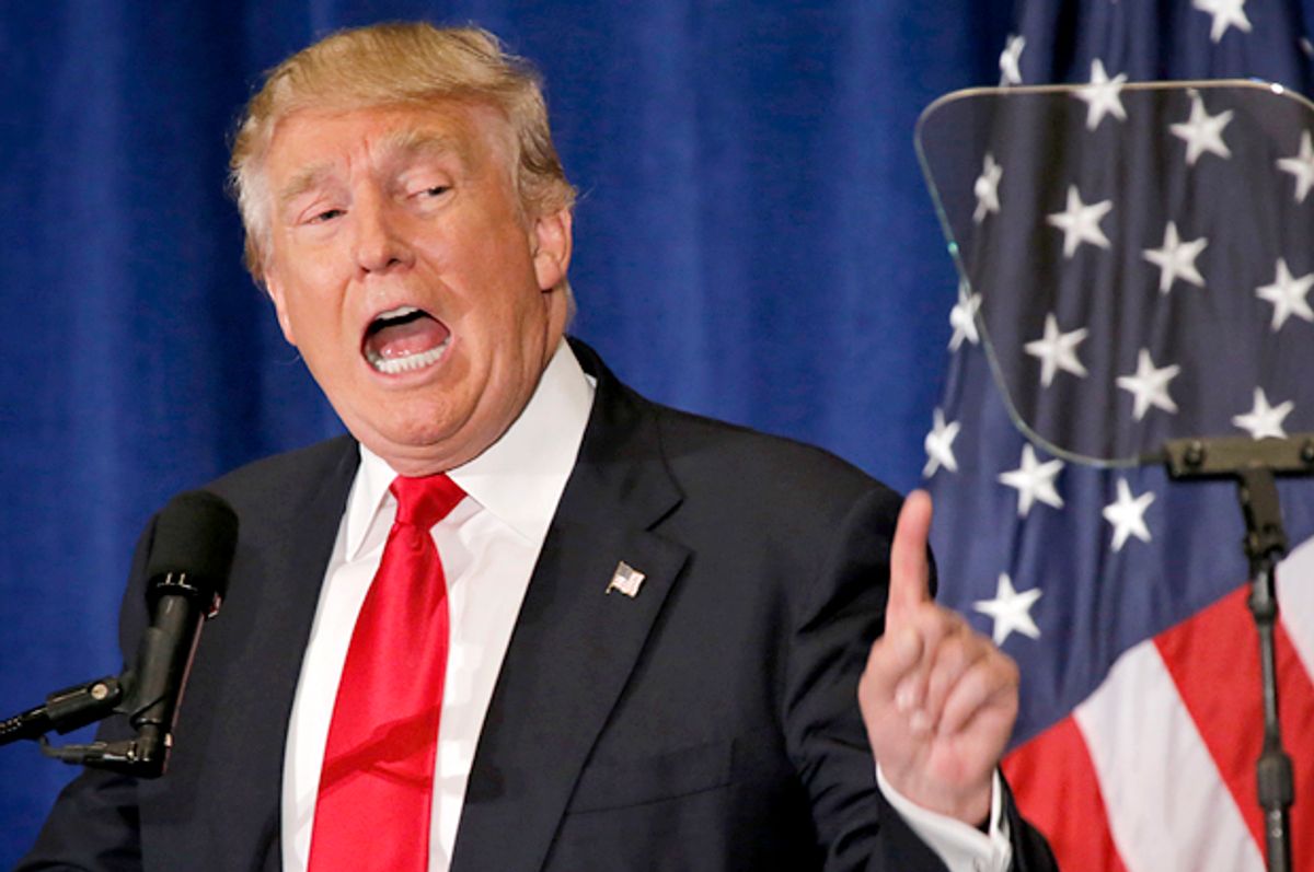 Donald Trump delivers a speech in Virginia Beach, July 11, 2016.    (AP/Steve Helber)
