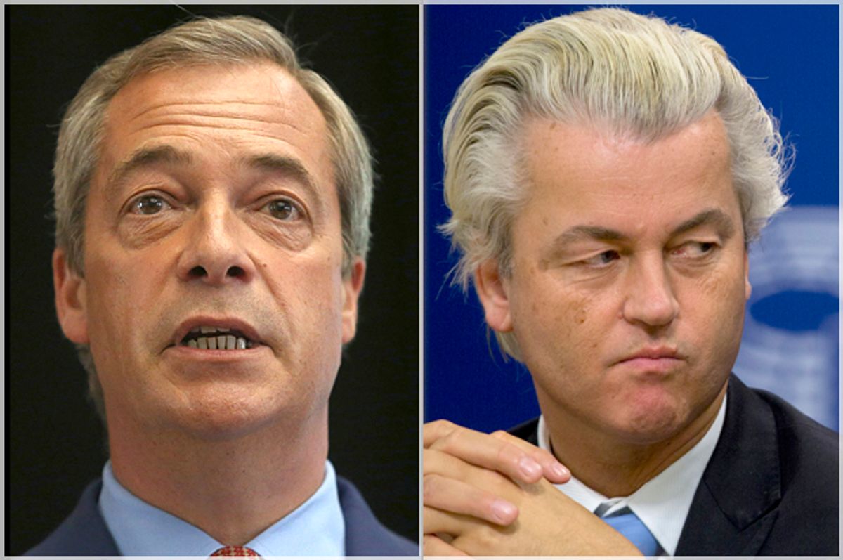 Nigel Farage; Geert Wilders   (Reuters/Neil Hall/AP/Virginia Mayo)