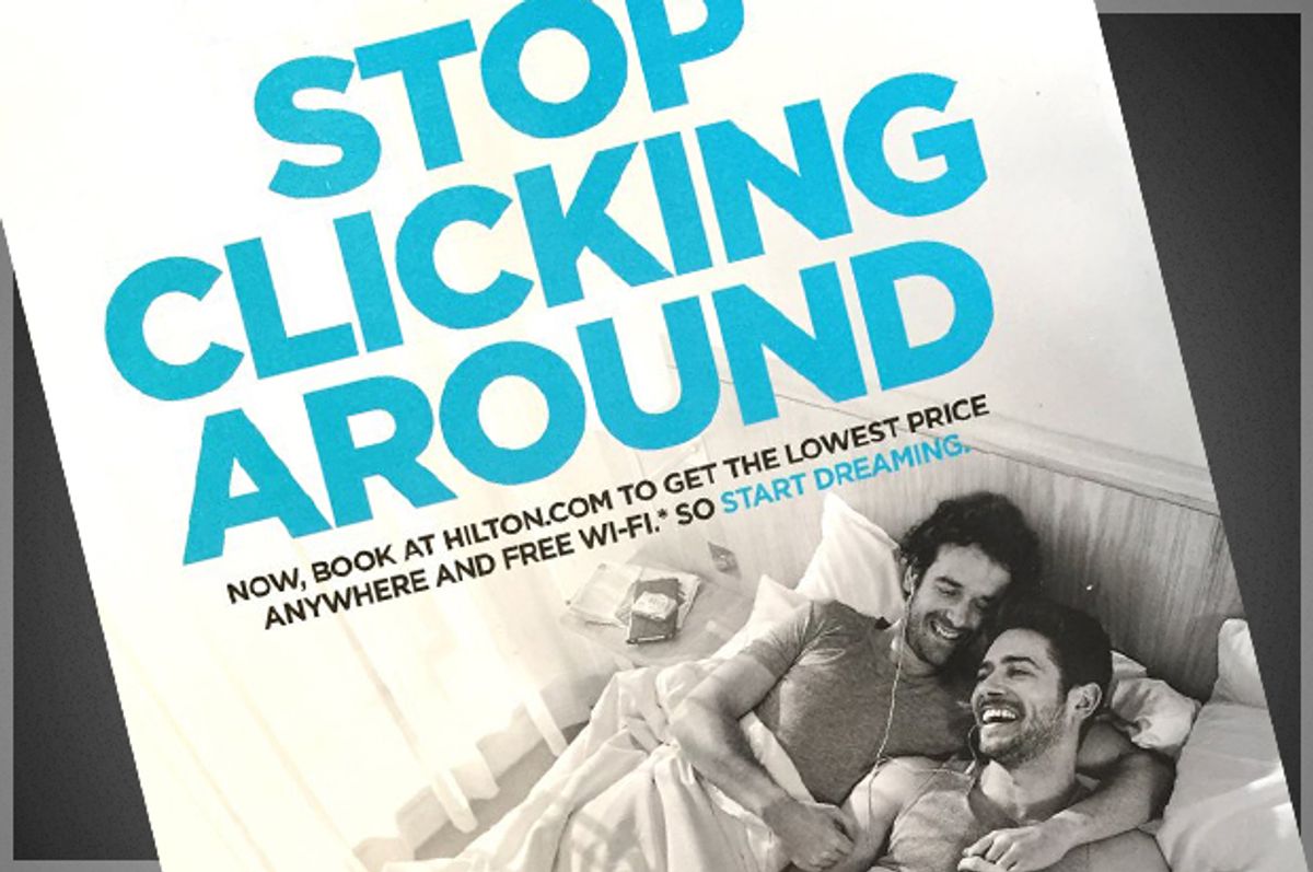 Hilton's "Stop Clicking Around" ad (Hilton)