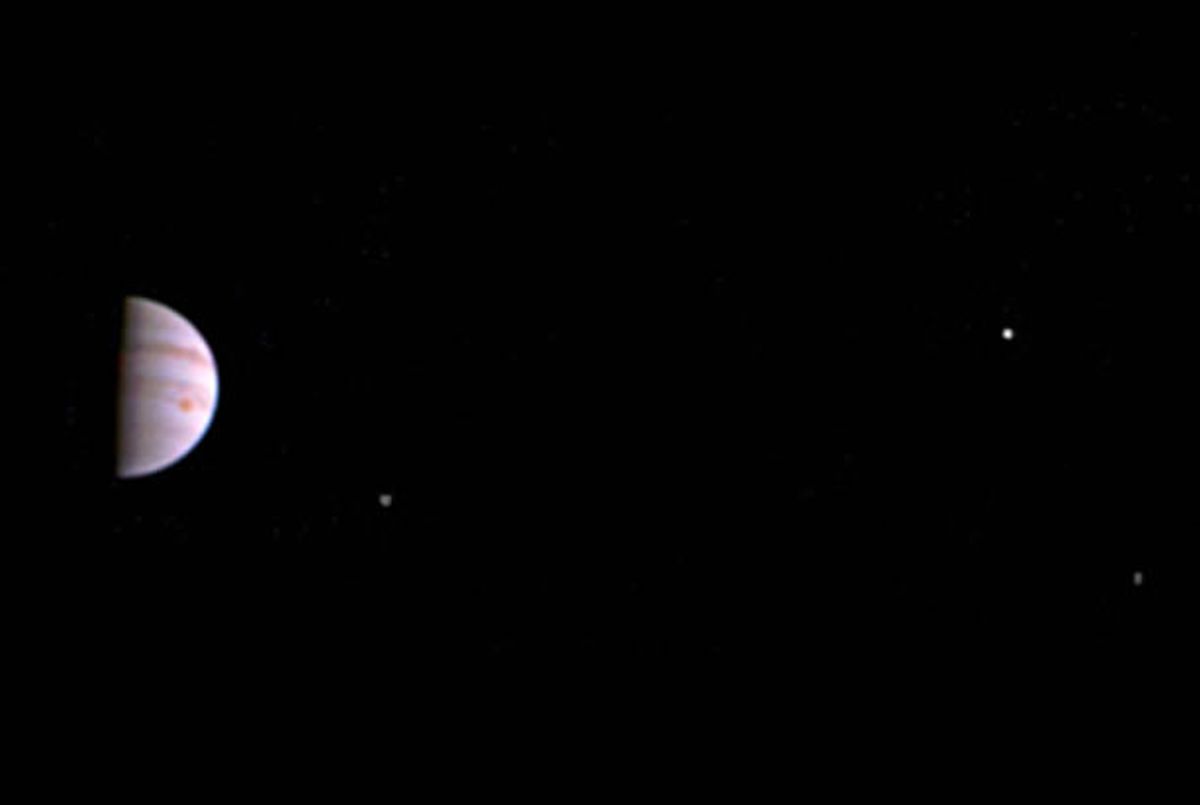 Jupiter, Io, Europa, Ganymede (NASA/JPL-Caltech/SwRI/MSSS)