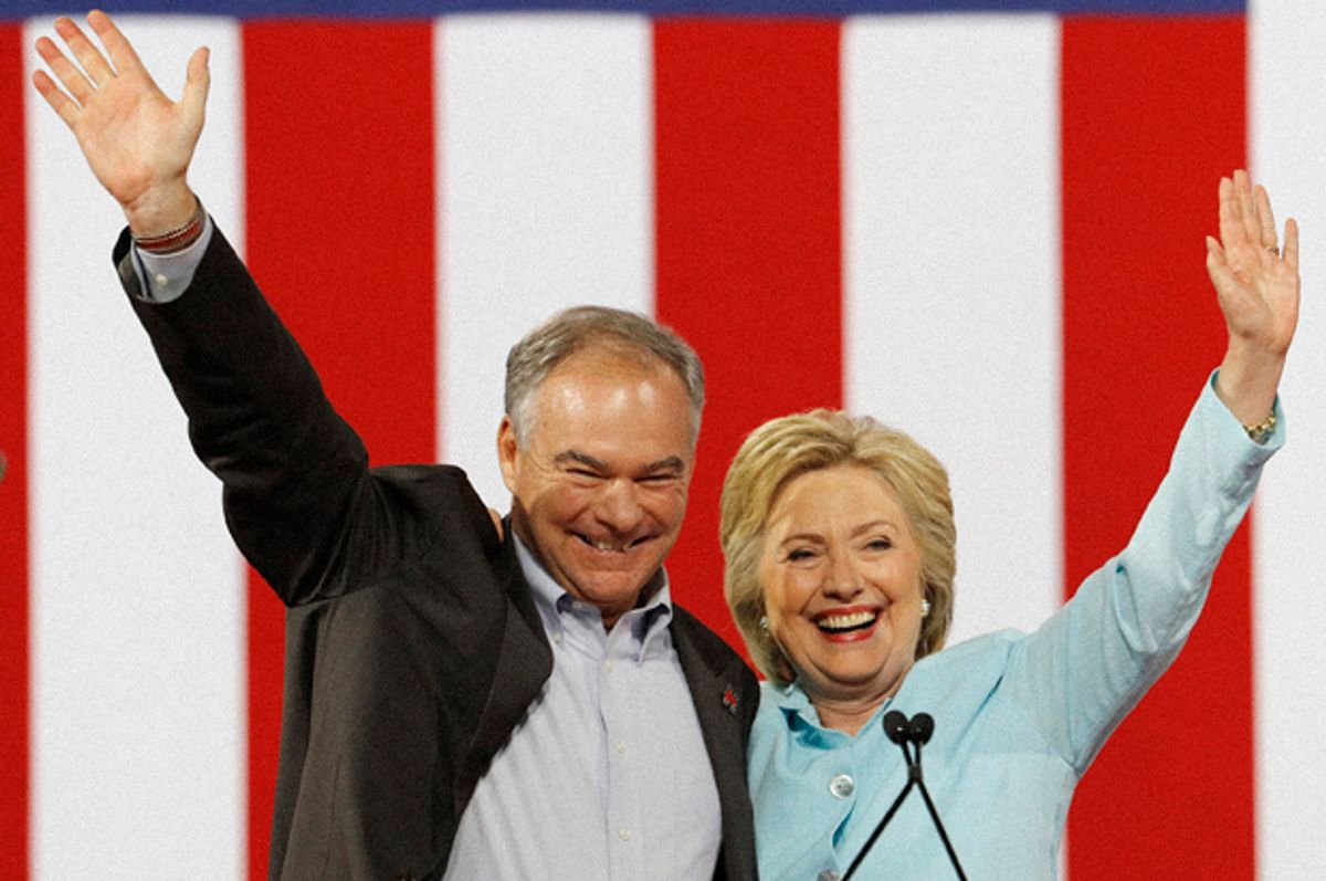 Tim Kaine, Hillary Clinton   (Reuters/Scott Audette)