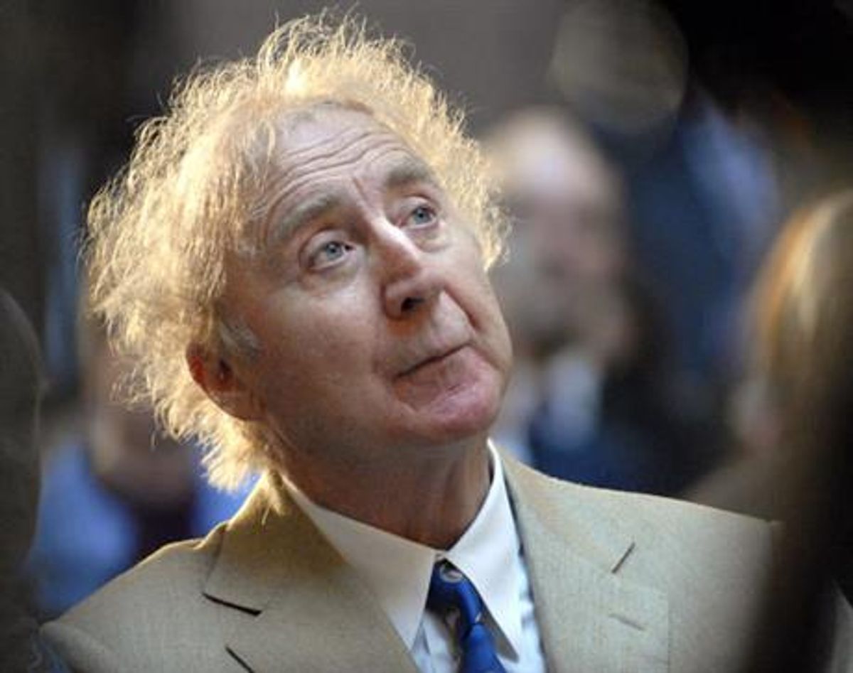 In this April 9, 2008 file photo, actor Gene Wilder listens as he is introduced to receive the Governor's Awards for Excellence in Culture and Tourism at the Legislative Office Building in Hartford, Conn. Wilder, who starred in such film classics as "Willy Wonka and the Chocolate Factory" and "Young Frankenstein" has died. He was 83. (AP Photo/Jessica Hill, File) (AP)