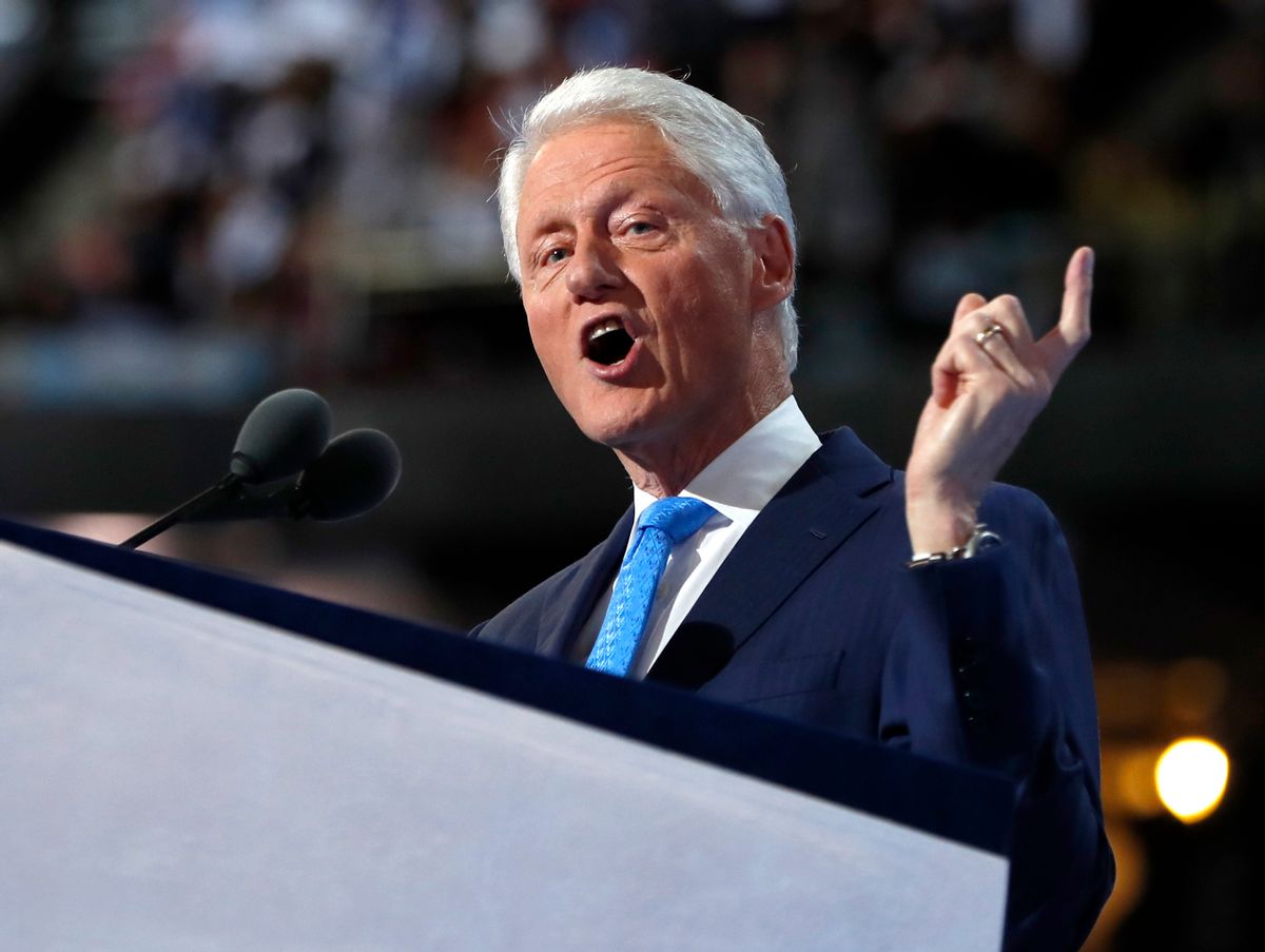 FILE - In this July 26, 2016 file photo, former President Bill Clinton speaks during the second day session of the Democratic National Convention in Philadelphia. Clinton will deliver a eulogy at the Rhode Island funeral for a longtime friend and major Democratic donor and fundraiser.
The service for Mark Weiner will be held Tuesday, Aug. 2, at noon at the Temple Beth-El synagogue in Providence. (AP Photo/Carolyn Kaster, File) (AP)