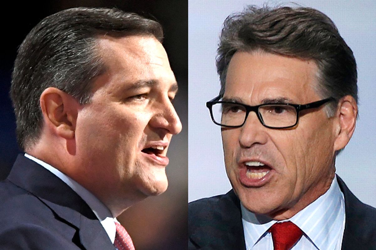 Ted Cruz; Rick Perry   (AP/Mark J. Terrill/Reuters/Mike Segar)