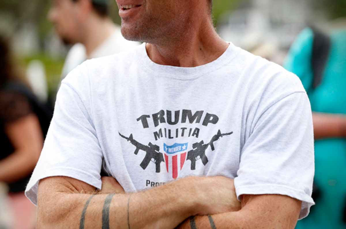 A Donald Trump supporter at a rally in Cleveland. July 18, 2016.   (Reuters/Lucas Jackson)