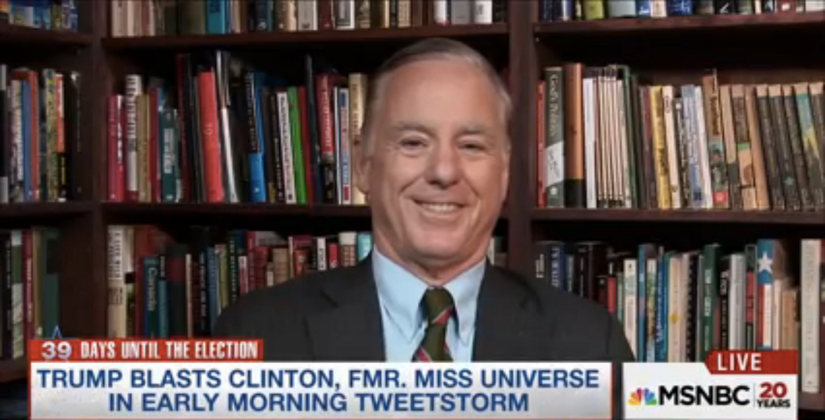 Howard Dean appears on MSNBC to talk about his "coke" tweet, September 30, 2016 (MSNBC)