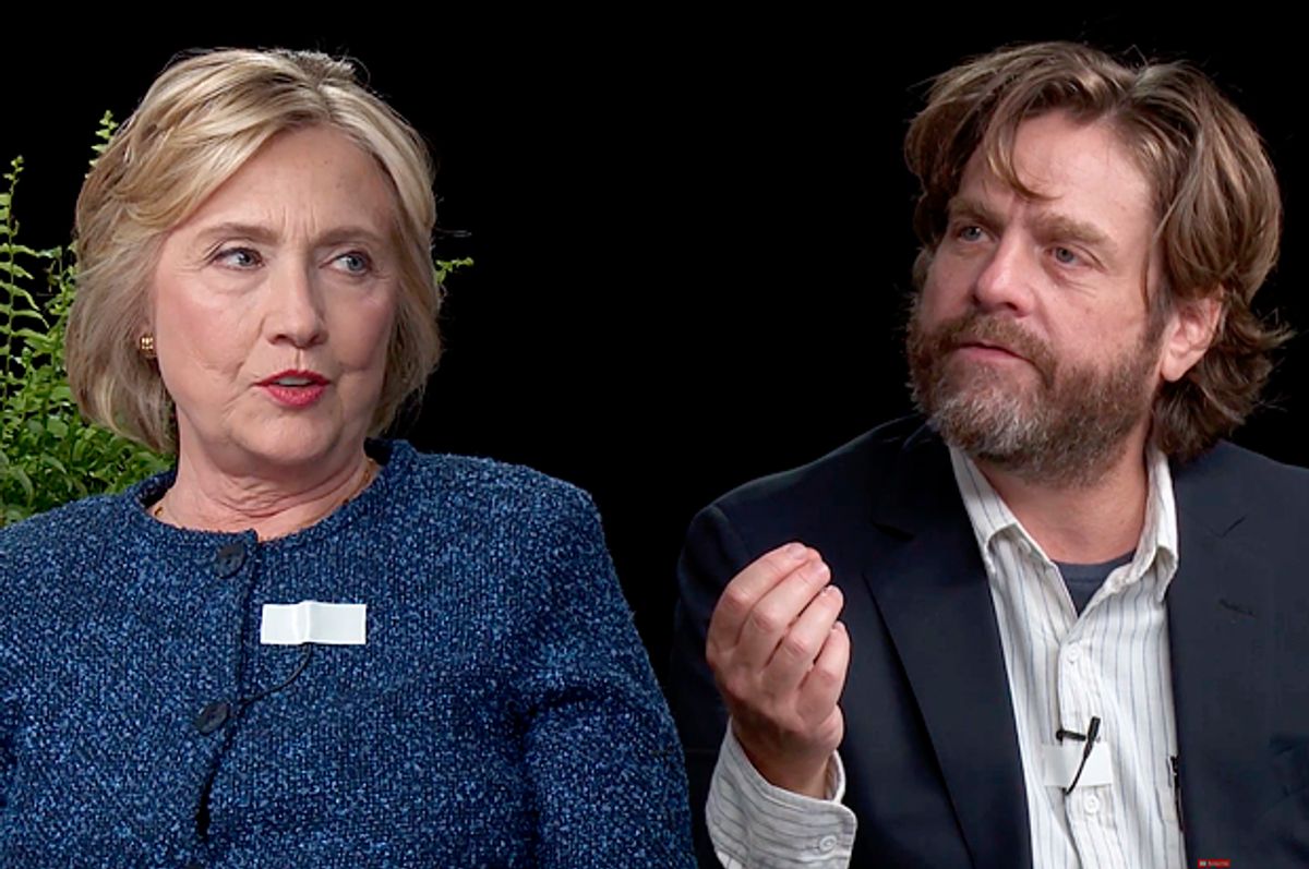 Hillary Clinton on "Between Two Ferns With Zach Galifianakis"    (Funny or Die)