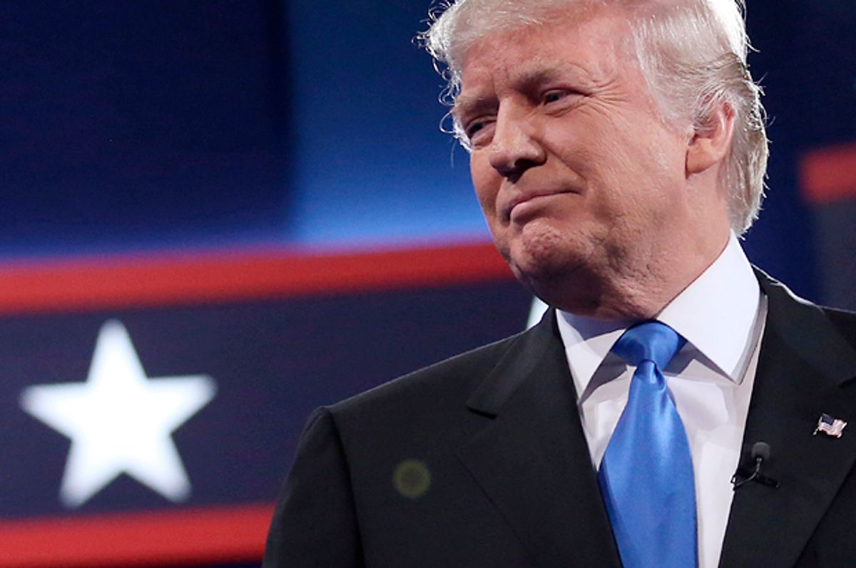 Donald Trump at the presidential debate in Hempstead, New York, September 26, 2016.   (Reuters/Carlos Barria)