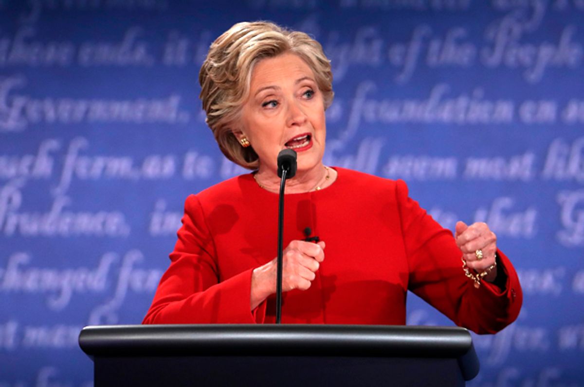 Hillary Clinton at the Presidential Debate on September 26, 2016 in Hempstead, New York.    (Getty/Spencer Platt)