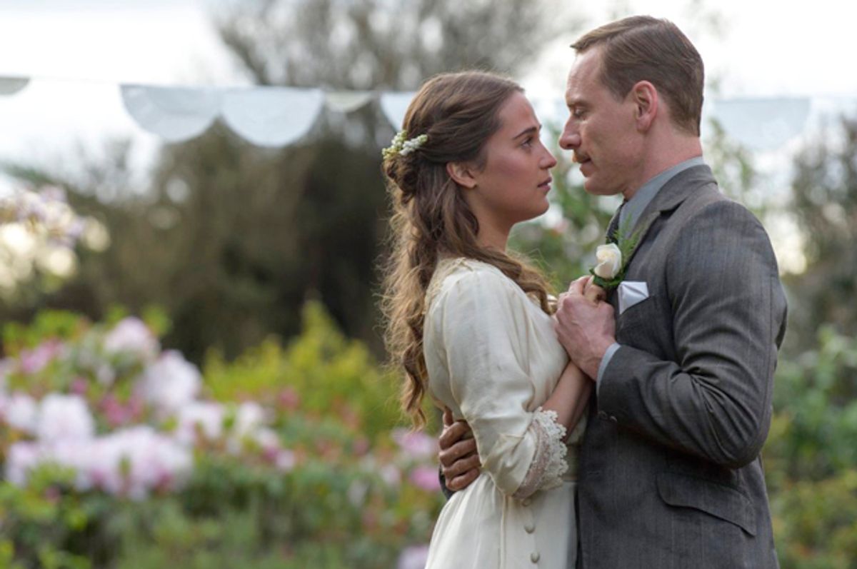 Alicia Vikander and Michael Fassbender in "The Light Between Oceans"   (Dreamworks)