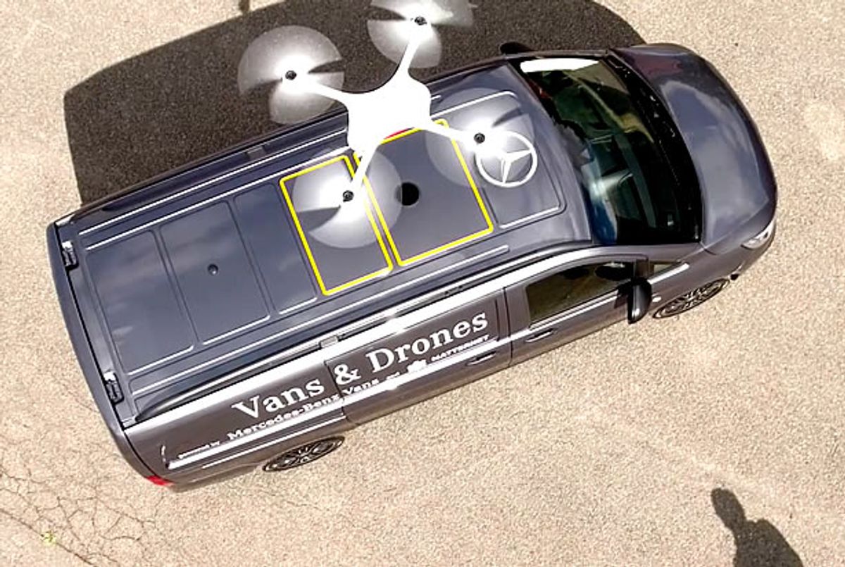 Mercedes-Benz/Matternet drone delivery vehicle (<a href="https://mttr.net/" target="_blank">Matternet</a>)