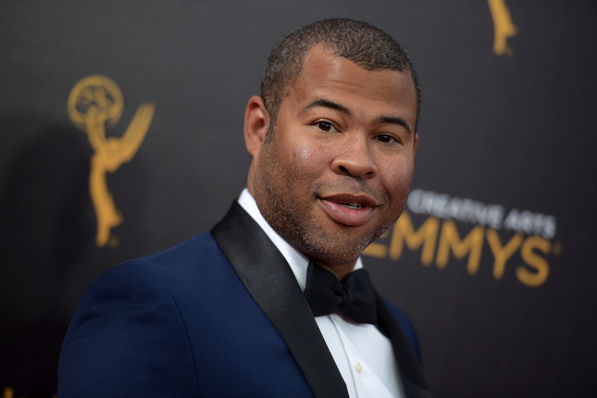 FILE - In this Sept. 11, 2016, file photo, Jordan Peele arrives at night two of the Creative Arts Emmy Awards in Los Angeles. The trailer for Peele's upcoming film, "Get Out," debuted online on Oct. 4, 2016. (Photo by Richard Shotwell/Invision/AP, File) (AP)