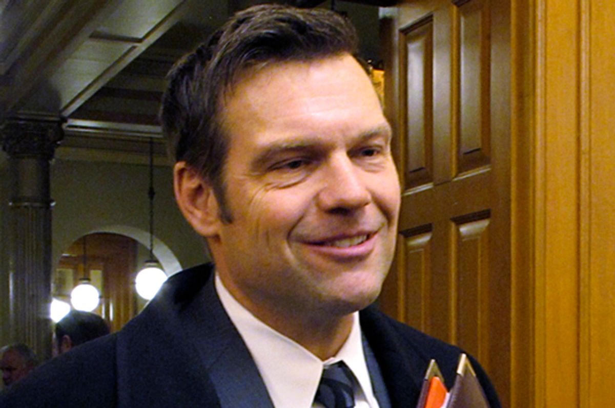 Kansas Secretary of State Kris Kobach   (AP/John Hanna)