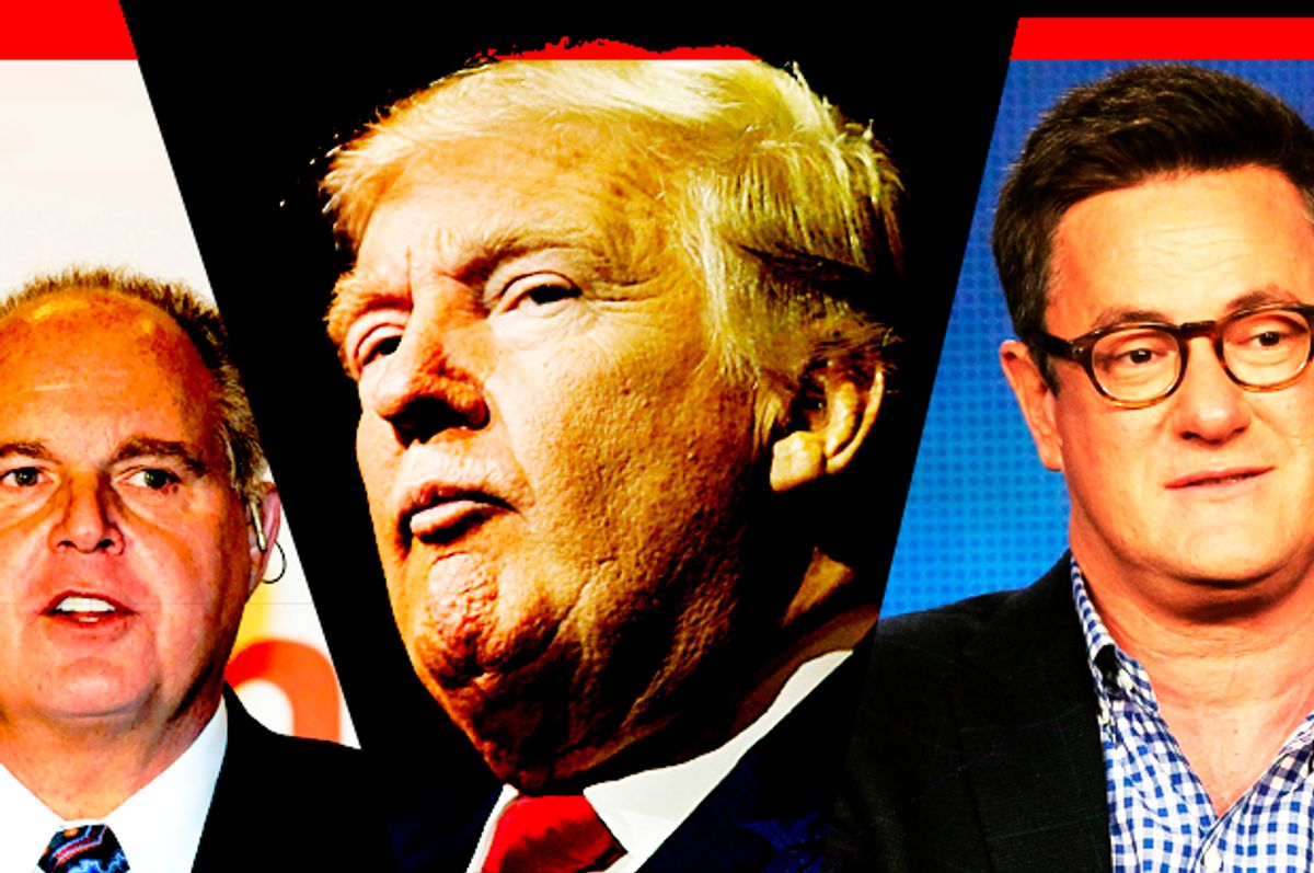 Rush Limbaugh; Donald Trump; Joe Scarborough   (Getty/Ethan Miller/Reuters/Mike Segar/Getty/Frederick M. Brown/Salon)