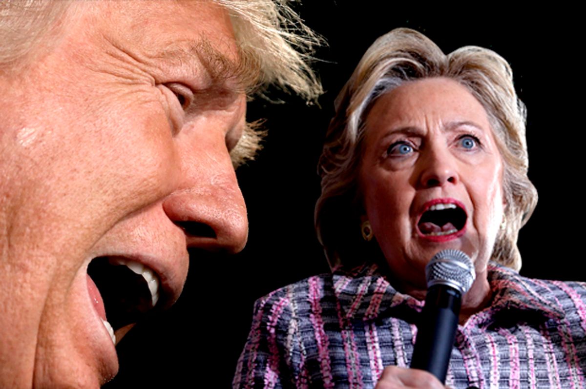 Donald Trump; Hillary Clinton   (Reuters/Mike Segar/Getty/Justin Sullivan/Photo montage by Salon)