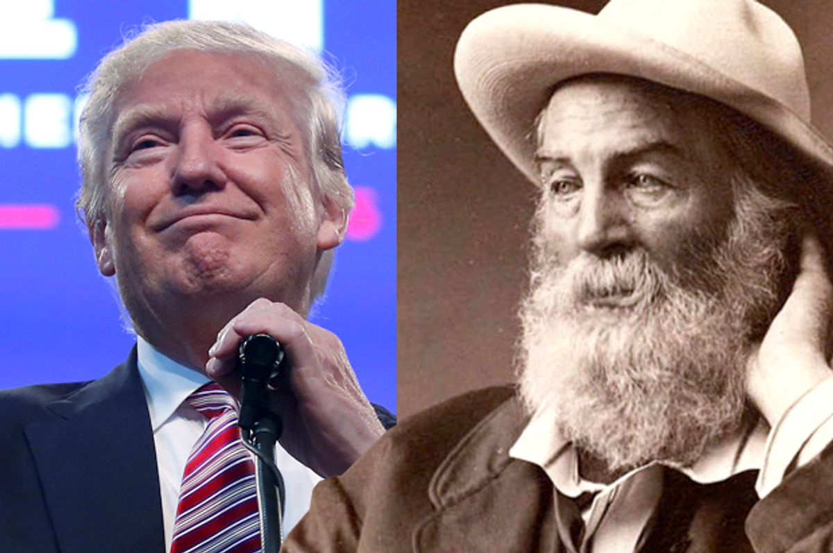 Donald Trump; Walt Whitman   (Reuters/Carlo Allegri/Wikimedia)