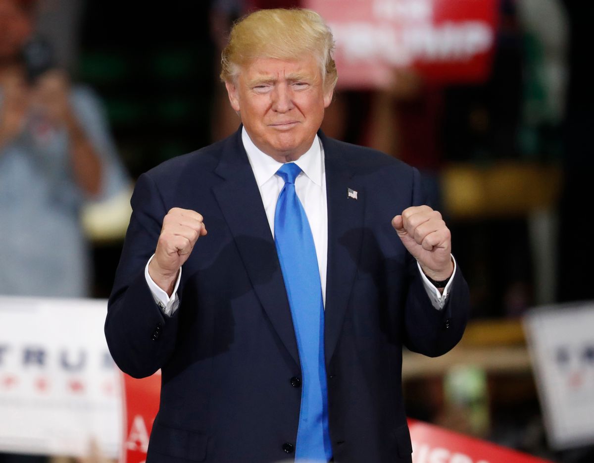 Republican presidential candidate, Donald Trump, speaks during a campaign rally late Saturday, Nov. 5, 2016, in Denver. (AP Photo/David Zalubowski) (AP)