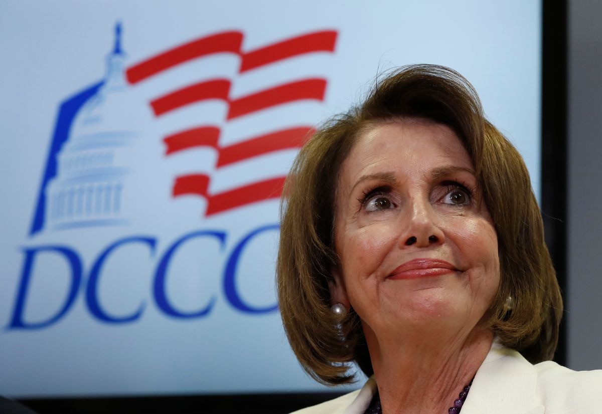 FILE - In this Nov. 8, 2016, file photo, House Minority Leader Nancy Pelosi of Calif. pauses during an election day news conference at the Democratic Congressional Campaign Committee Headquarters in Washington. Pelosi is a survivor, who enjoys enormous respect and goodwill among most Democrats, even as many of her closest allies have left Congress. She has managed to maintain unity within the diverse flock of House Democrats and is an unparalleled fundraiser for them, collecting more than $100 million in the past cycle alone. (AP Photo/Carolyn Kaster, File) (AP)