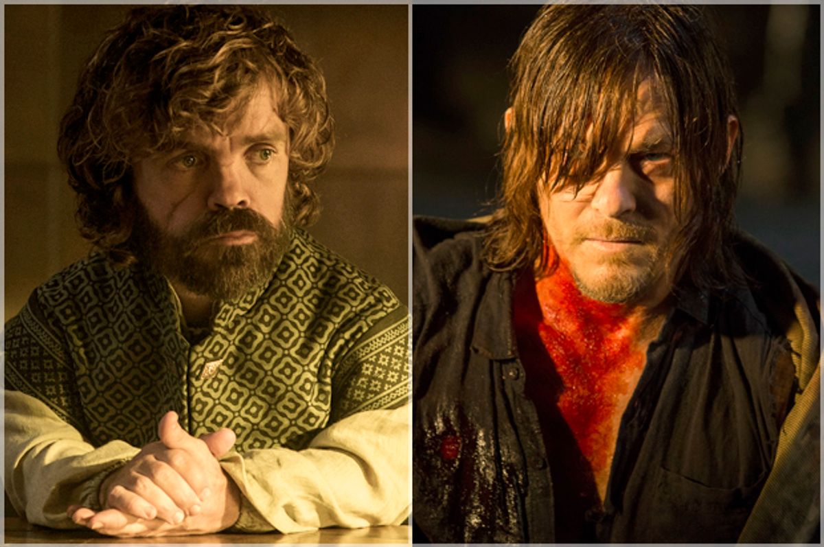 Peter Dinklage in "Game of Thrones," Norman Reedus in "The Walking Dead"   (HBO/AMC)
