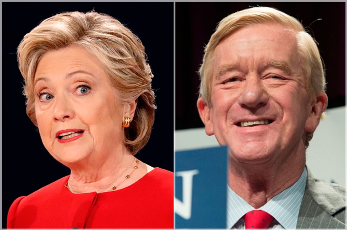 Hillary Clinton; William Weld   (Reuters/Mike Segar/Getty/Bryan R. Smith)
