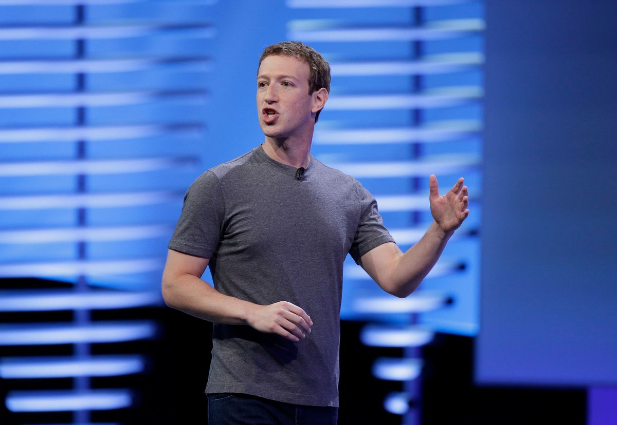 FILE - In this Tuesday, April 12, 2016, file photo, Facebook CEO Mark Zuckerberg delivers the keynote address at the F8 Facebook Developer Conference, in San Francisco. (AP Photo/Eric Risberg, File) (AP)