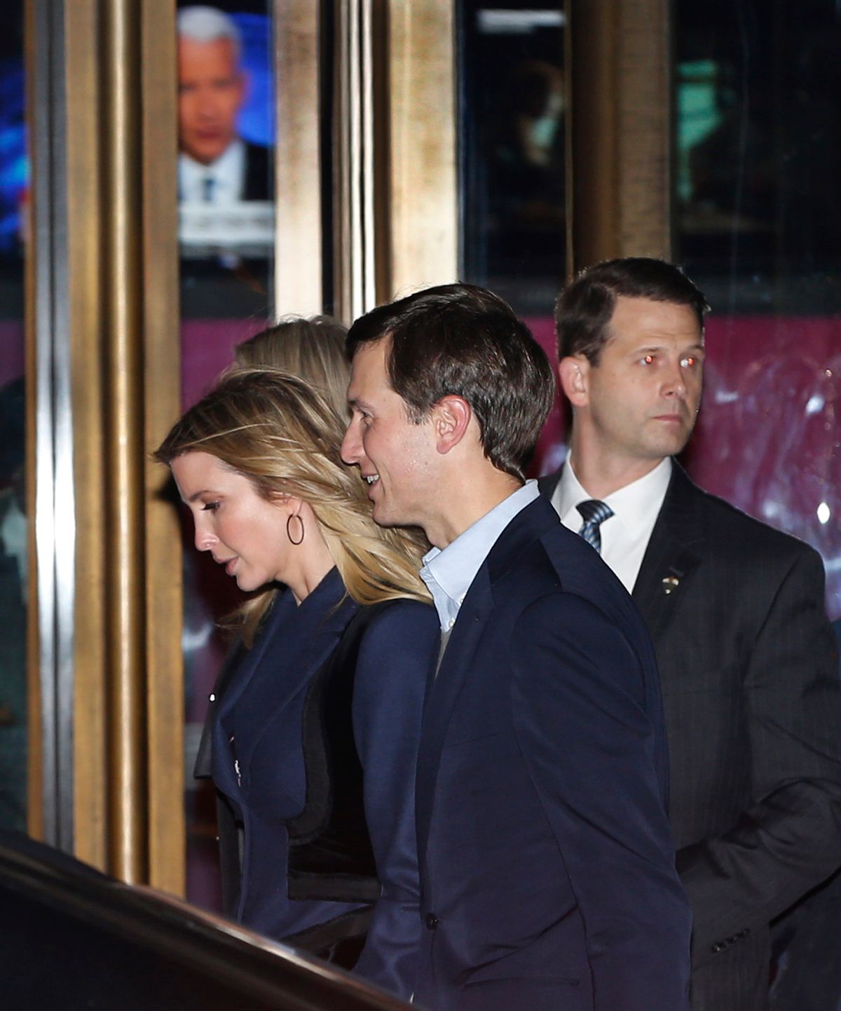 Ivanka Trump and her husband Jared Kushner walk past the Paley Center for Media as they leave the 21 Club after dining with President-elect Donald Trump on Tuesday, Nov. 15, 2016, in New York. (AP Photo/Kathy Willens) (AP Photo/Kathy Willens)