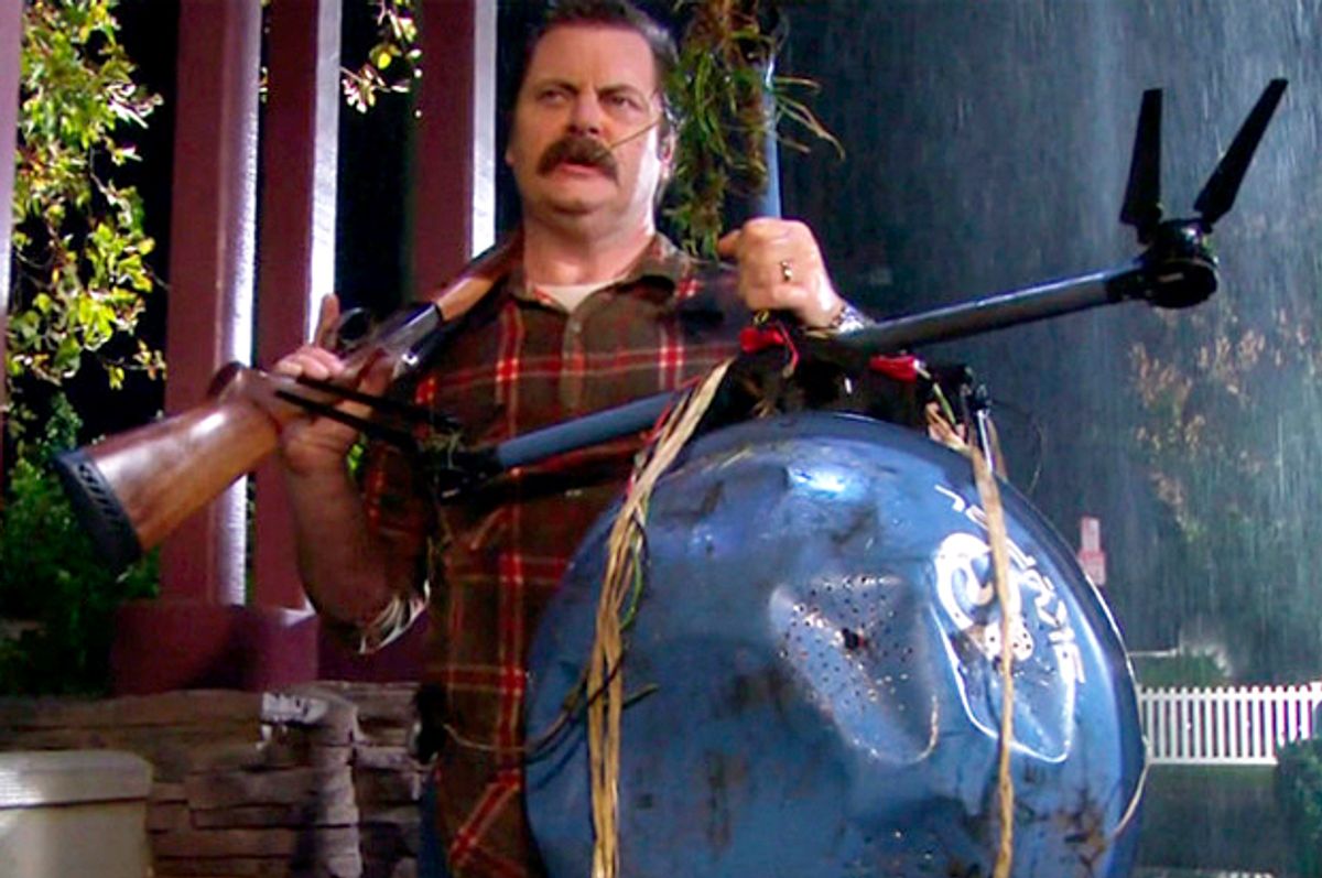 Nick Offerman as Ron Swanson in "Parks and Recreation"   (NBC)