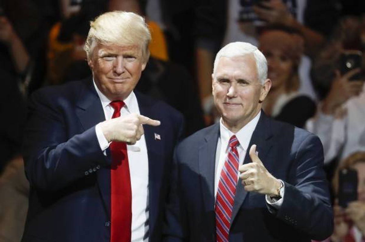 President-elect Donald Trump, left, and Vice President-elect Mike Pence  (AP Photo/John Minchillo)