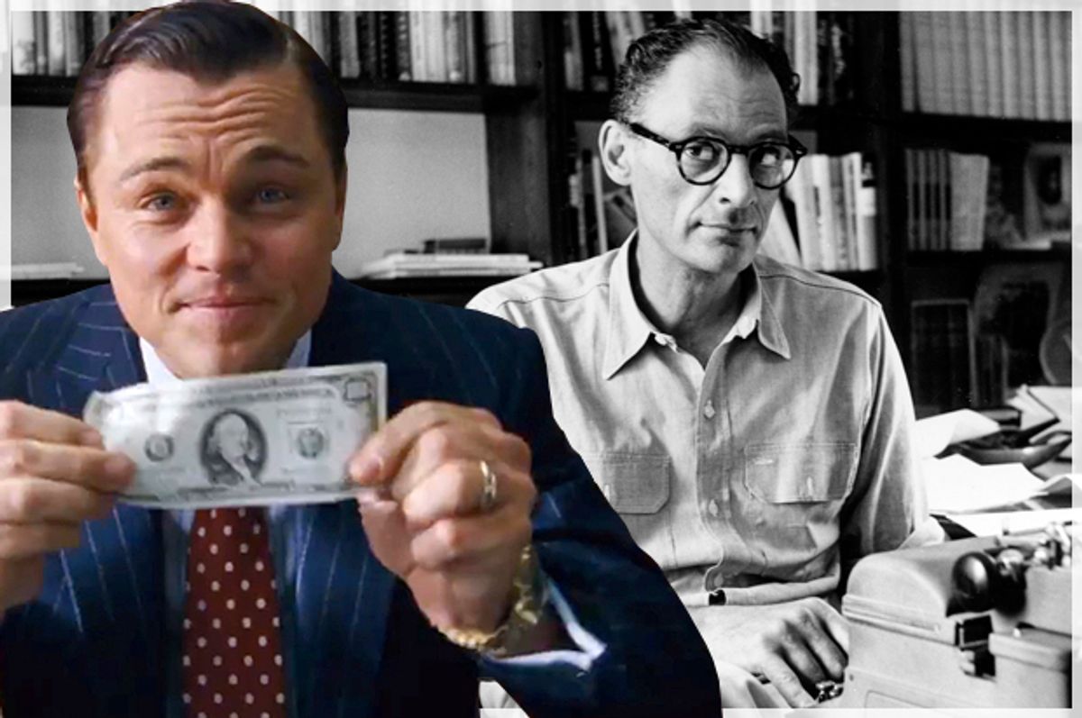 Leonardo DiCaprio in "The Wolf of Wall Street;" Arthur Miller   (AP/Paramount Pictures)