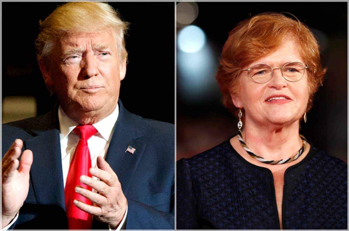 Donald Trump; Deborah Lipstadt    (AP/Evan Vucci/Gregorio Borgia)