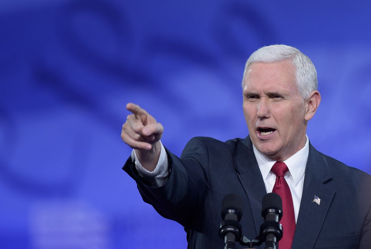 Vice President Mike Pence speaks at the Conservative Political Action Conference (CPAC) in Oxon Hill, Md., Thursday, Feb. 23, 2017. (AP Photo/Susan Walsh) (AP)
