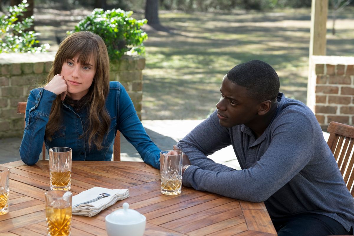 This image released by Universal Pictures shows Allison Williams, left, and Daniel Kaluuya in a scene from, "Get Out." () (Justin Lubin/Universal Pictures via AP)