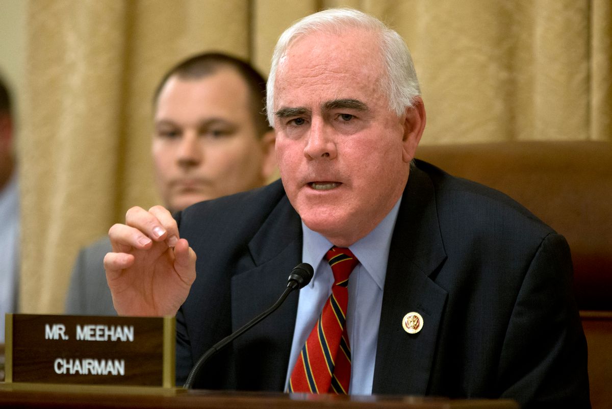 FILE - In this March 20, 2013, file photo, Rep. Patrick Meehan, R-Pa. speaks on Capitol Hill in Washington. Republicans love cutting taxes, especially if they were authored by a president named Barack Obama. But as they push their wobbly effort to erase his health care overhaul, they’re divided over whether to repeal the levies the law imposed to pay for its expanded coverage for millions of Americans. (AP Photo/Jacquelyn Martin, File) (AP)