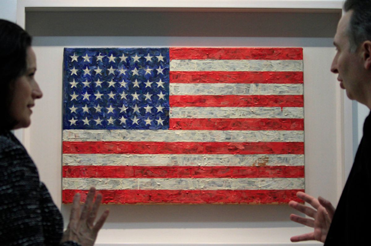 Jasper Johns' 'Flag'    (AP/Lefteris Pitarakis)