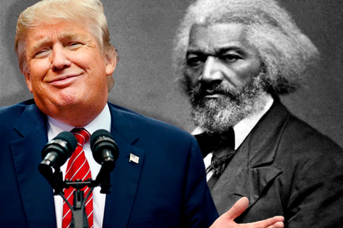Donald Trump; Frederick Douglass (Getty/Tom Pennington/Wikicommons)