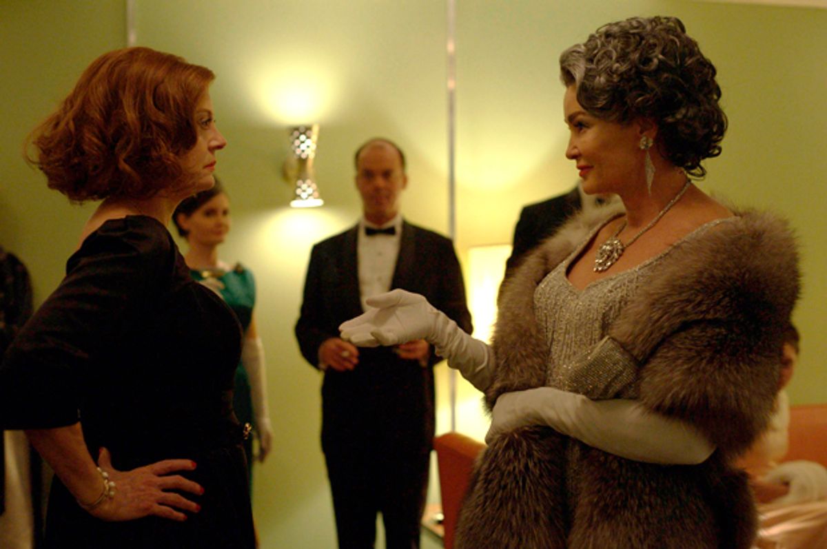 Susan Sarandon as Bette Davis, Jessica Lange as Joan Crawford in "Feud"   (FX/Suzanne Tenner)