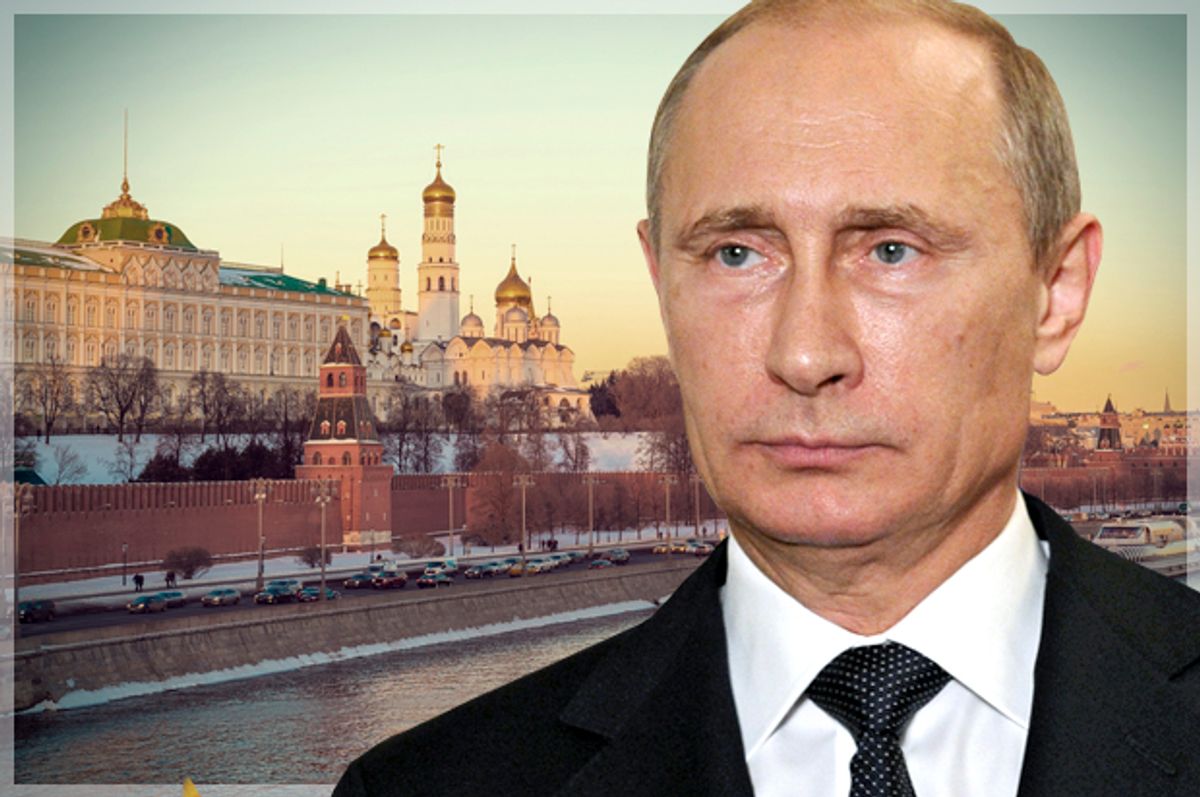 Vladimir Putin   (Reuters/Michael Klimentyev/Shutterstock/Photo montage by Salon)