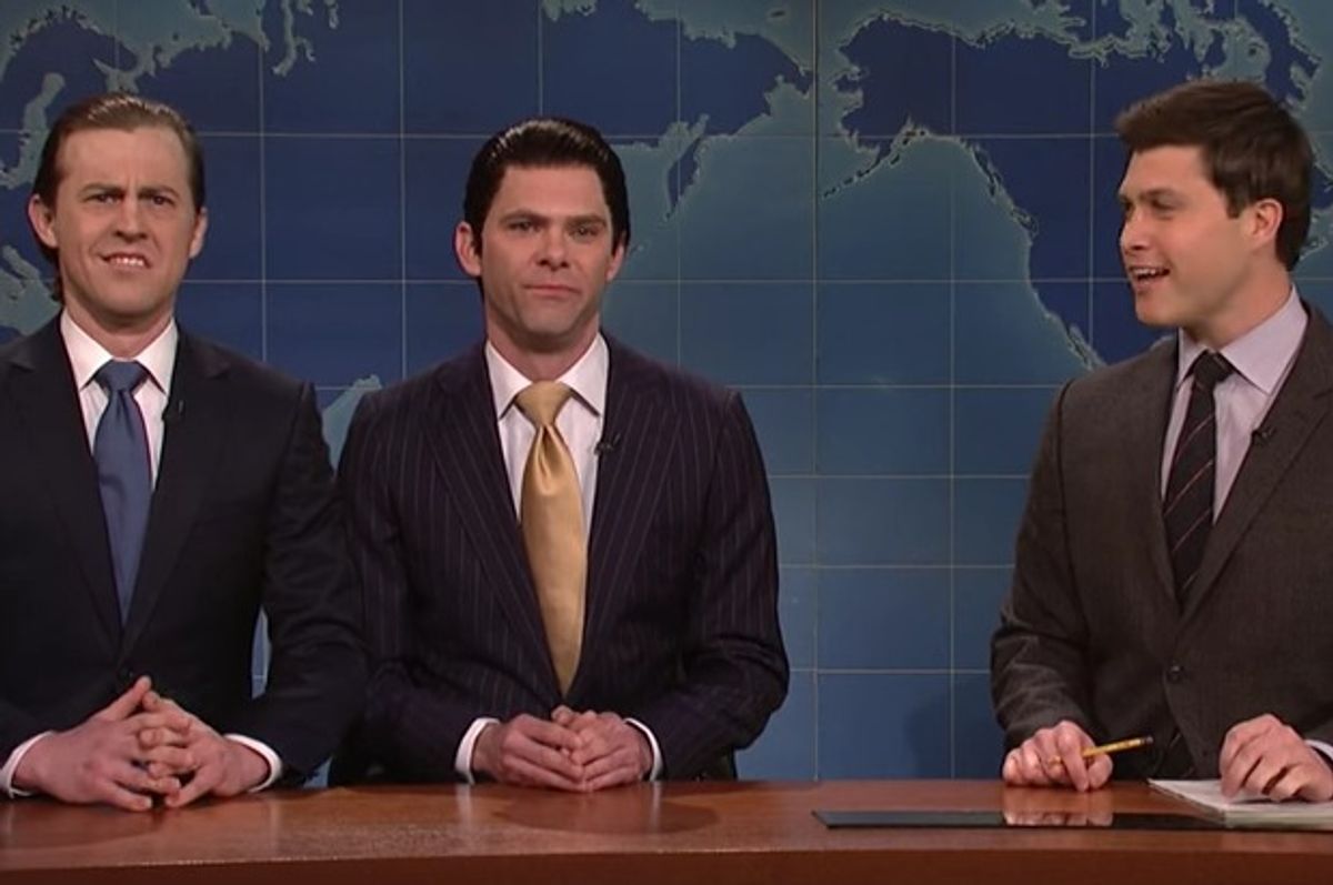 Colin Jost is joined by "Donald Trump, Jr." and "Eric Trump" on SNL