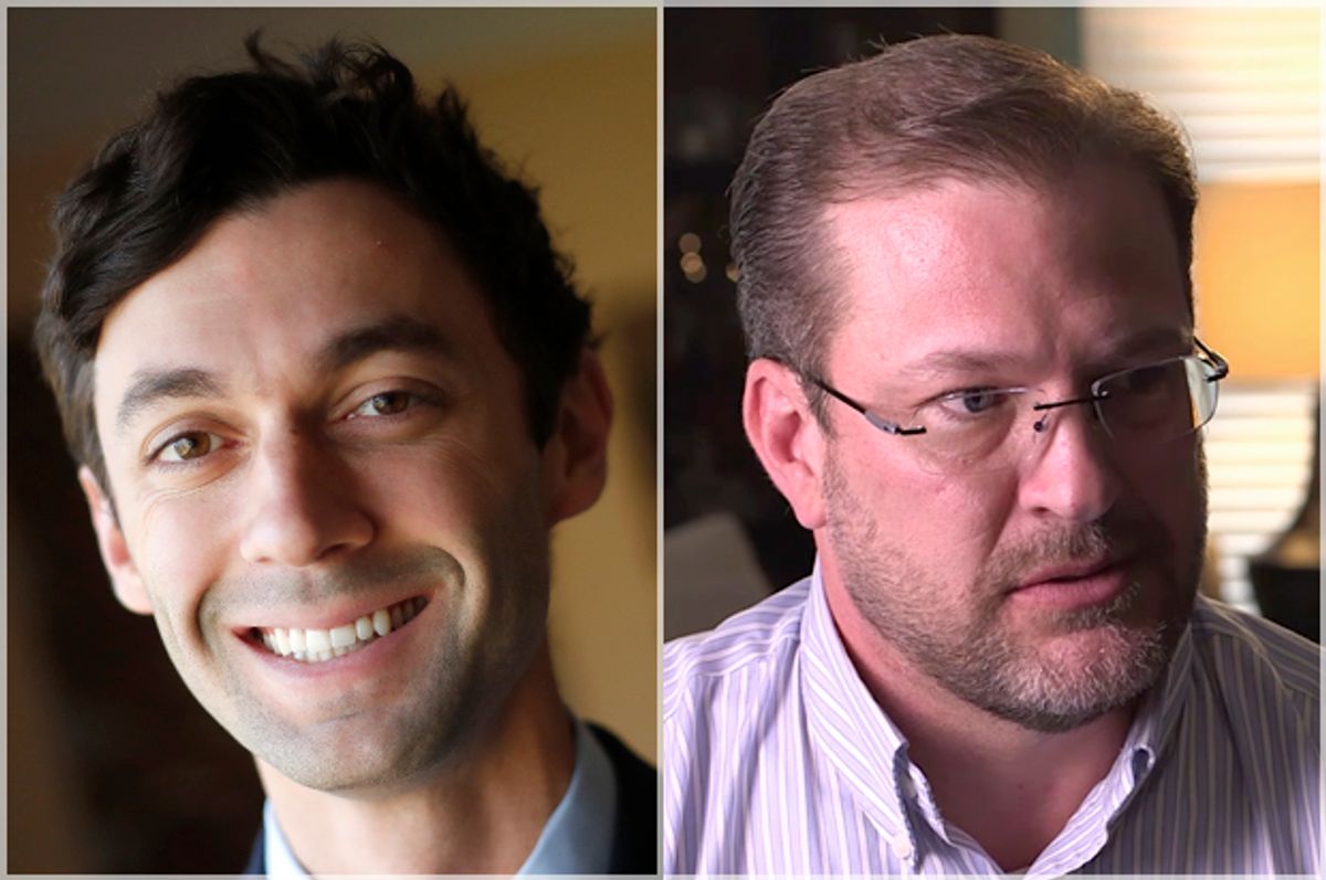 Jon Ossoff; James Thompson   (AP/John Bazemore/John Thompson for Kansas)