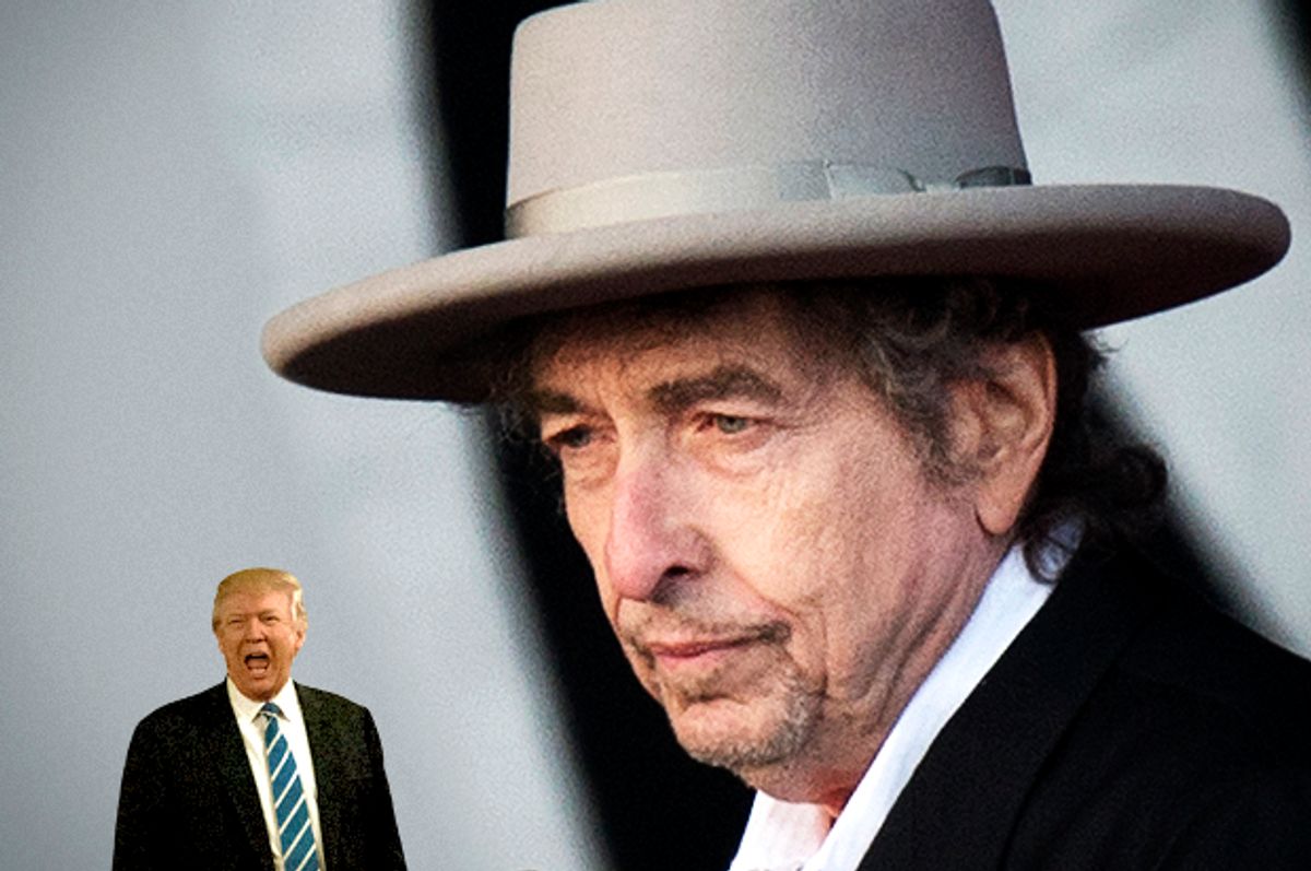 Donald Trump; Bob Dylan   (AP/Getty/Ben Stansall/Salon)