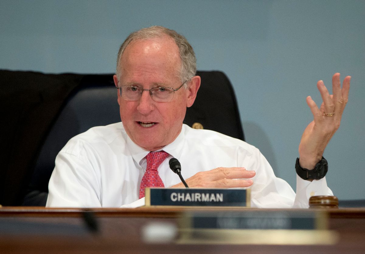 FILE - In this Oct. 7, 2015 file photo, Rep. Mike Conaway, R-Texas speaks on Capitol Hill in Washington. Conaway has been tapped to lead the House probe into Russian interference in the 2016 presidential election.  (AP Photo/Carolyn Kaster, File) (AP)